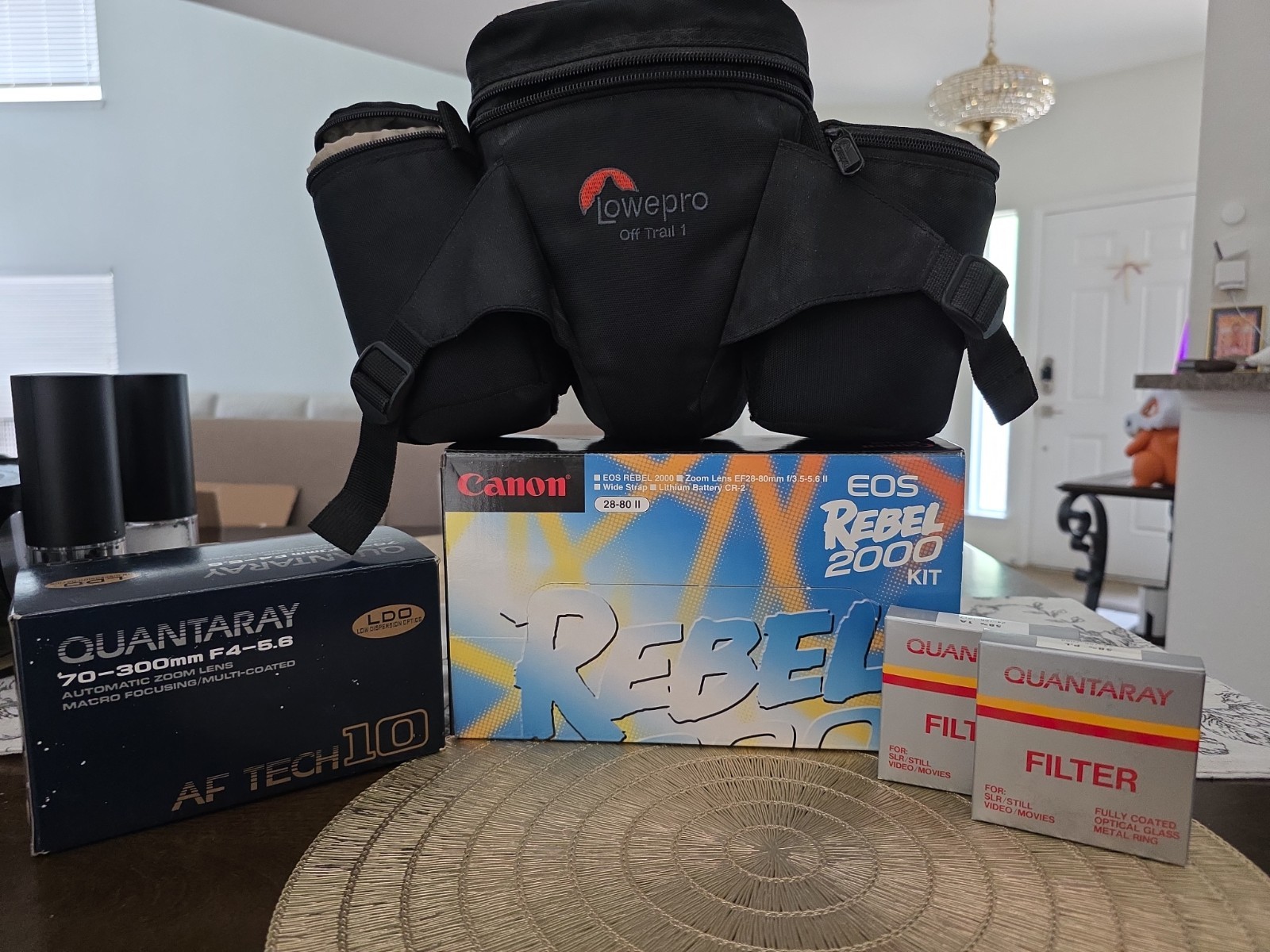 Canon EOS Rebel 2000 35mm SLR Kit w/ EF 28-80mm + 70-300mm f/4-5.6 Lens, Filters