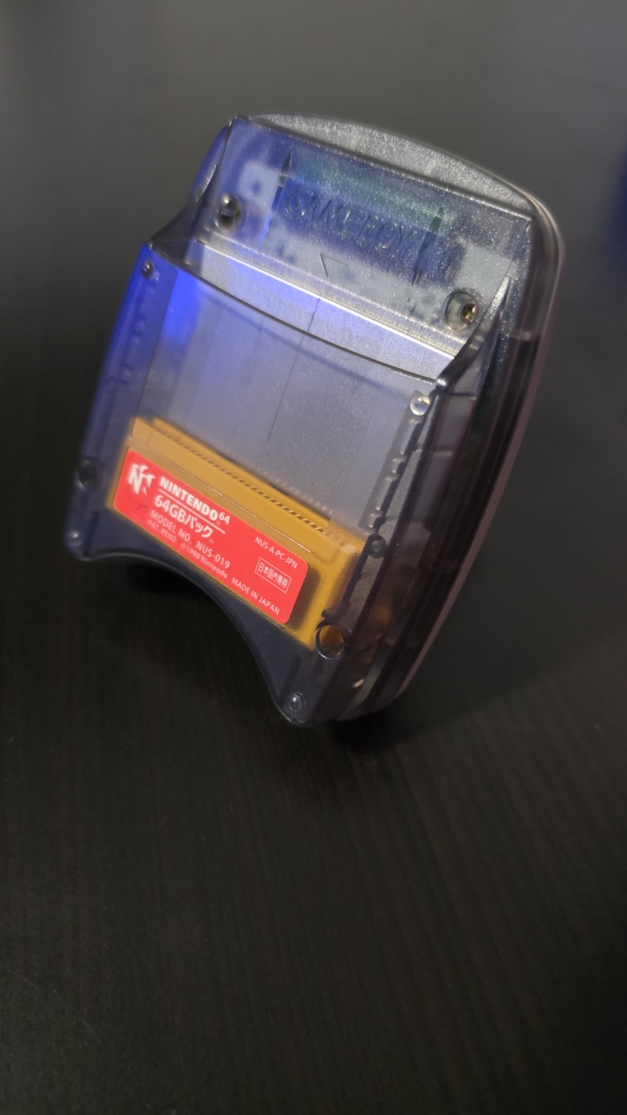 Nintendo 64 Transfer Pak NUS-019 Japanese Smoke Black Tested Working OEM