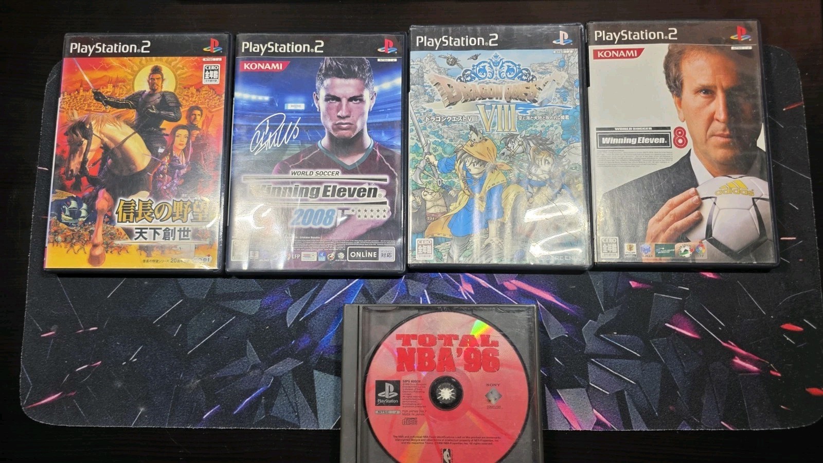 Japanese PlayStation 2 PS2 Game Lot Scratched Incomplete Winning Eleven DQ8