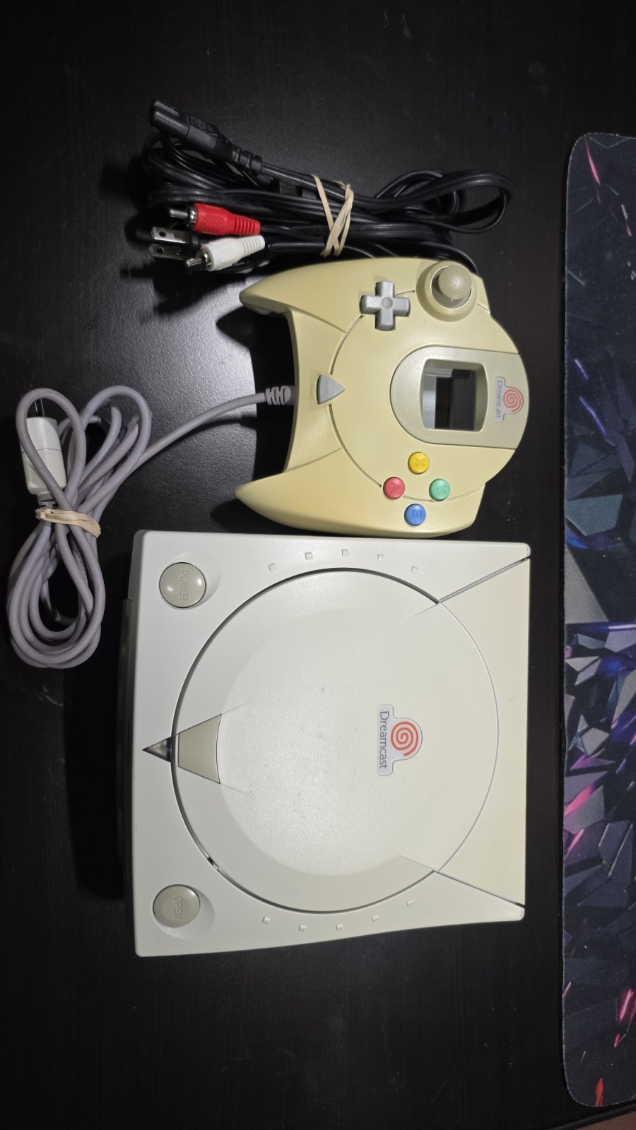 Sega Dreamcast HKT-3020 Console Bundle Tested Working Controller Cables VMU