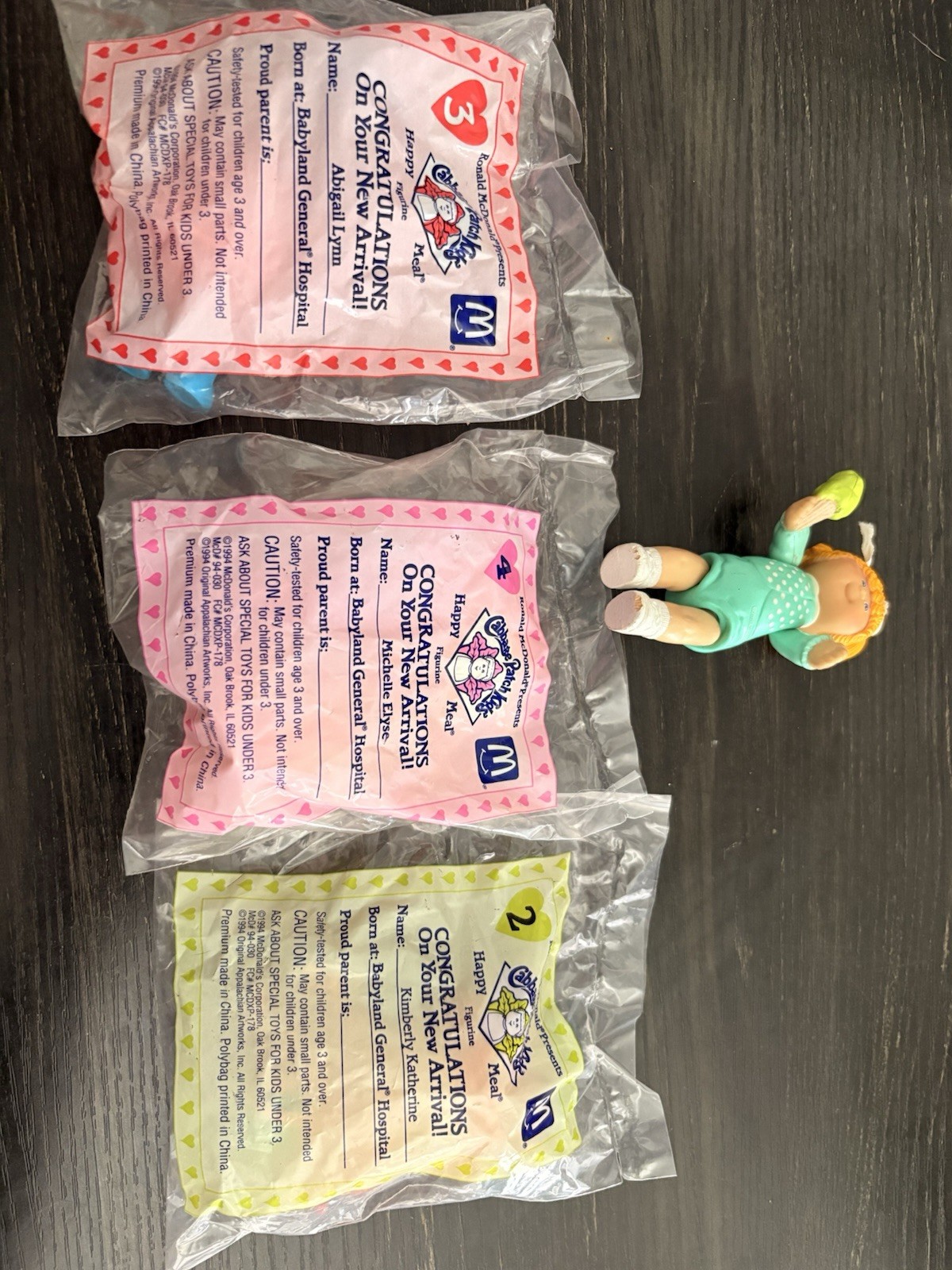 Vintage 1994 McDonald’s Happy Meal Babyland General Cabbage Patch Kids Toys