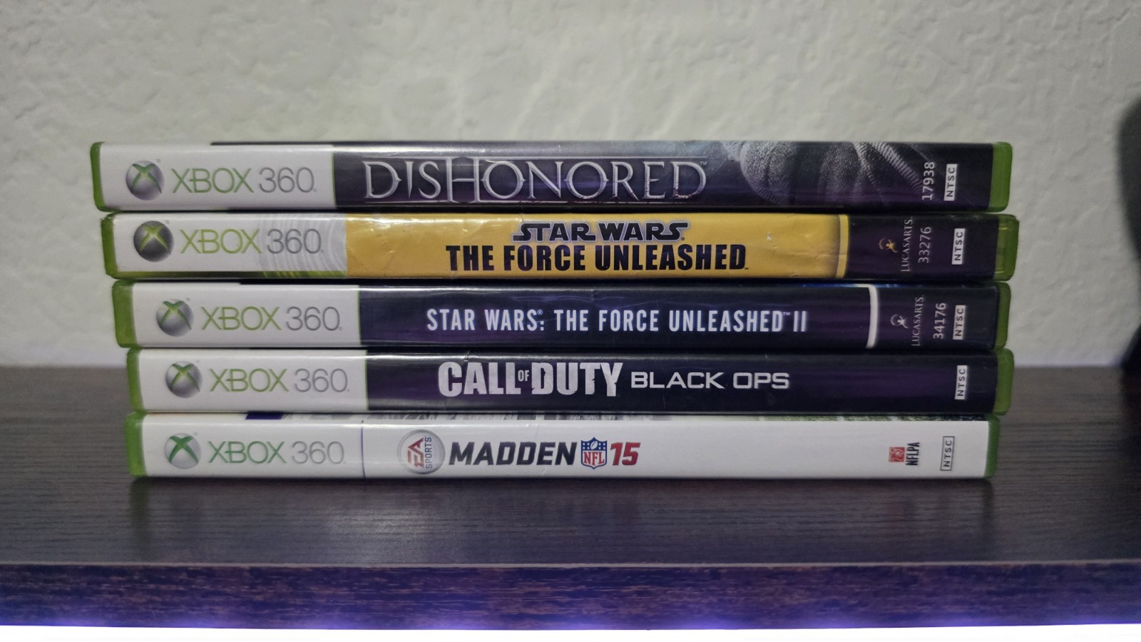 Xbox 360 Game Lot Tested Working Star Wars Black Ops Dishonored Madden Manuals