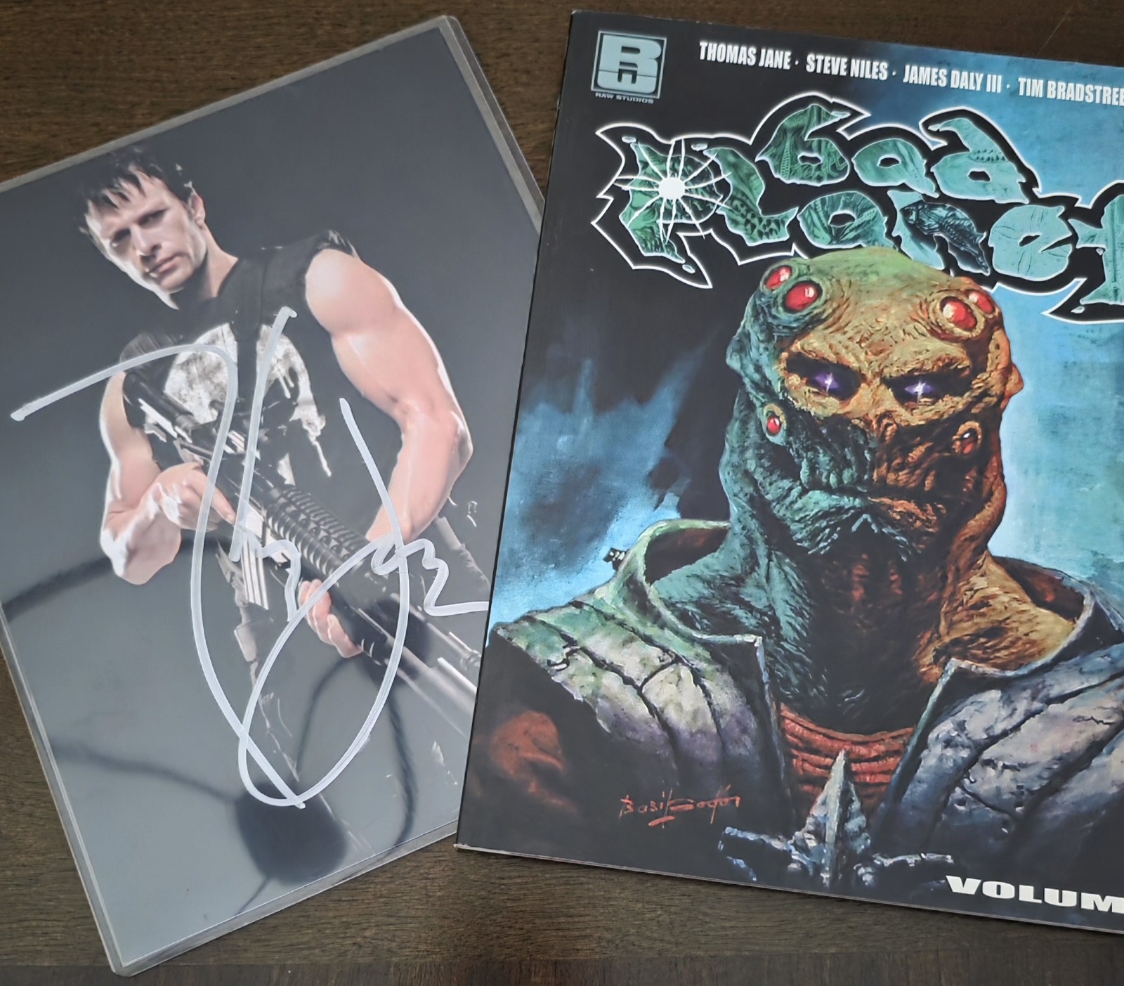Bad Planet Vol 1 TPB + Signed Thomas Jane Photo Steve Niles RAW Studios Comic...