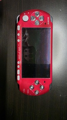 Sony PSP-3000 Radiant Red Handheld Console Tested Working – No Battery Cover