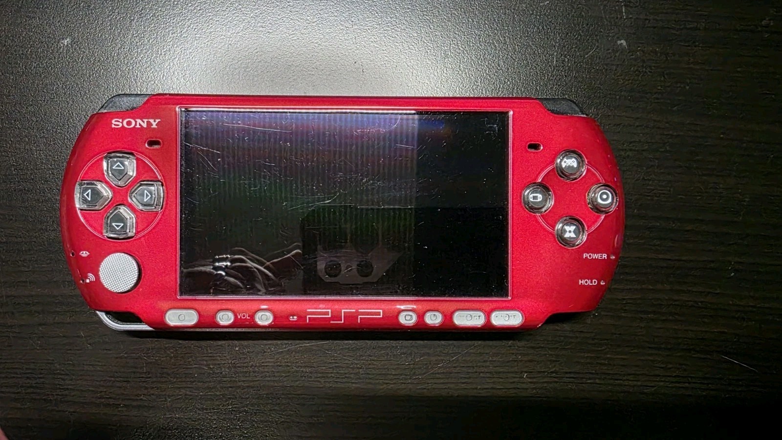 Sony PSP-3000 Radiant Red Handheld Console Tested Working – No Battery Cover