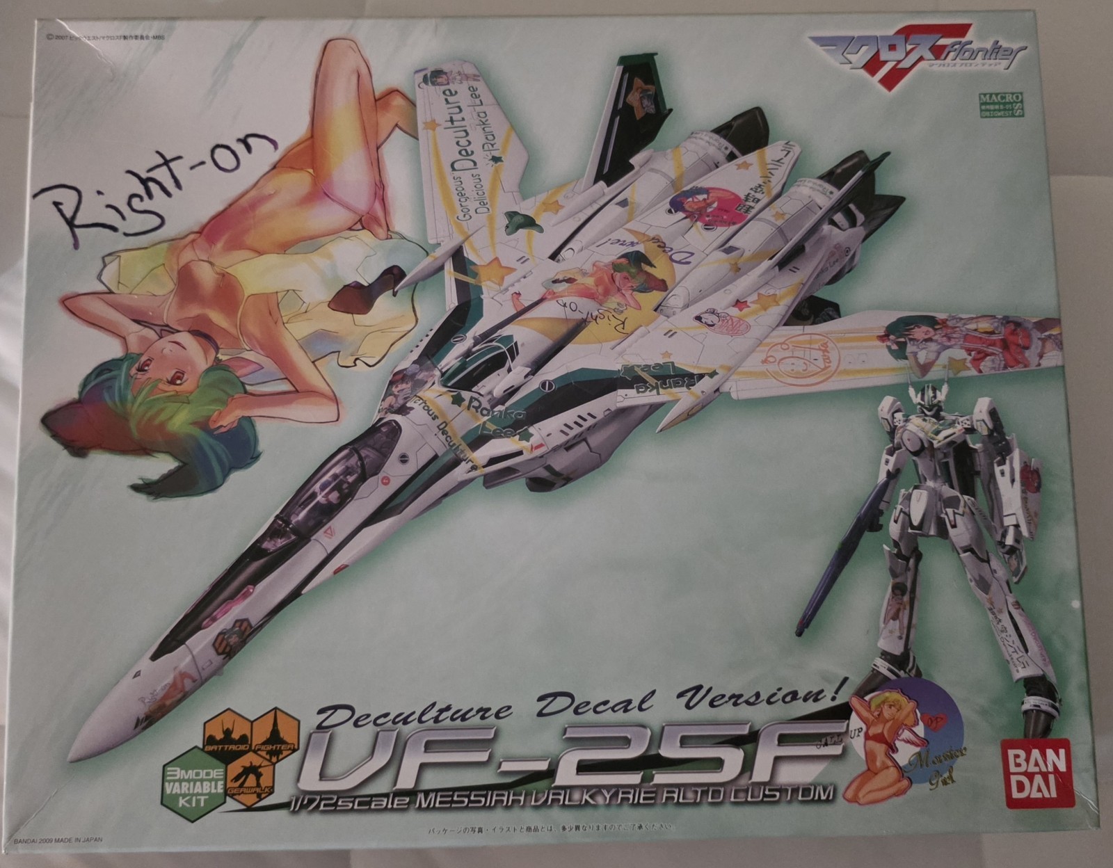 Bandai 1/72 VF-25F Messiah Valkyrie Alto Custom Ranka Lee Deculture Decal Ver Ma